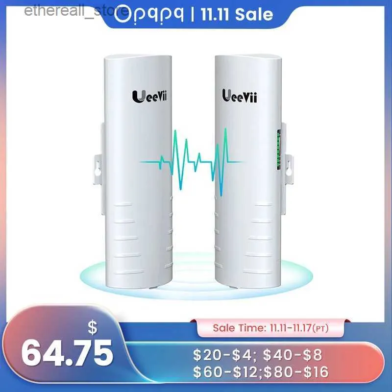 Routeurs UeeVii CPE452 100Mbps pont sans fil AP 5.8GHz 14dBi amplificateur de Signal Wifi Point d'accès Wifi répéteur Wifi routeur 3KM Extender Q231114