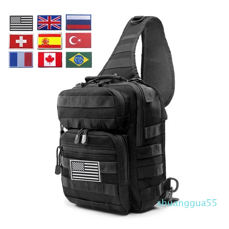 900d stor militär sling ryggsäck EDC Taktisk axelväska Army Molle Chest Pack Waterproof Outdoor Camping Trekking ryggsäck