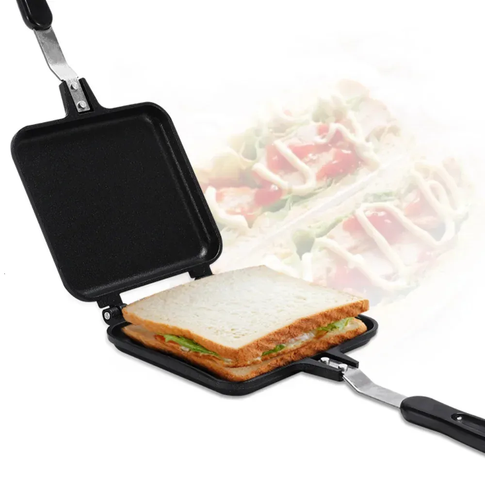 Otras herramientas de cocina Gas antiadherente Sand Maker Hierro Pan Tostado Máquina de desayuno Waffle Panqueque Hornear Barbacoa Horno Molde Molde Parrilla Sartén 231113