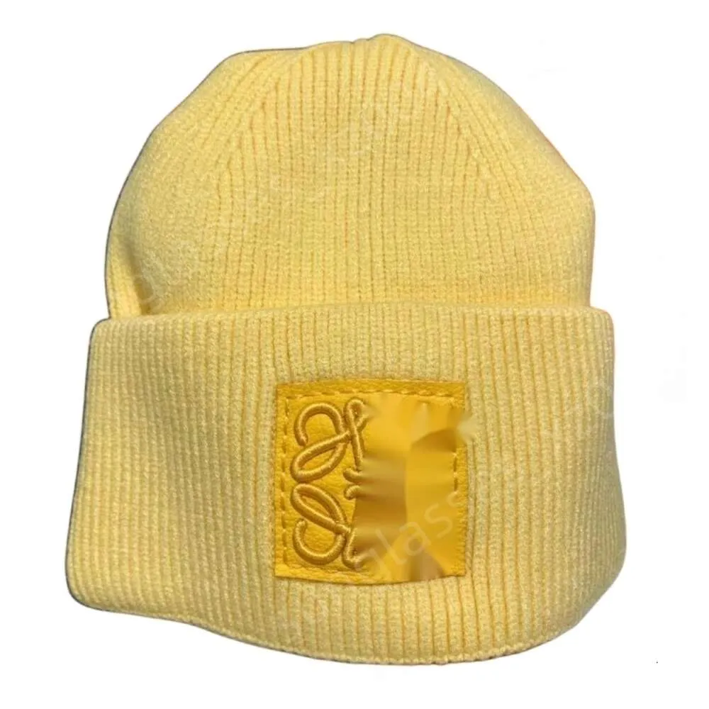 Loewees Beanie Designer Hoed Topkwaliteit Hoge Versie Gebreide Wollen Muts Herfst En Winter Trendy Merk Klein Leren Label Koude Hoed Outdoor Skimuts Warme Muts