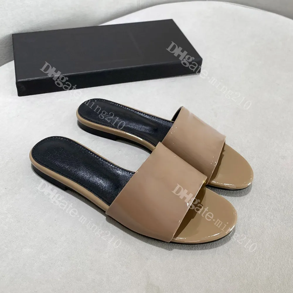 2023 New womens designer sandal leather summer fashion sandal slippers ladies pink black g Luxury flat sandal sandal rubber flat leather sandal with box