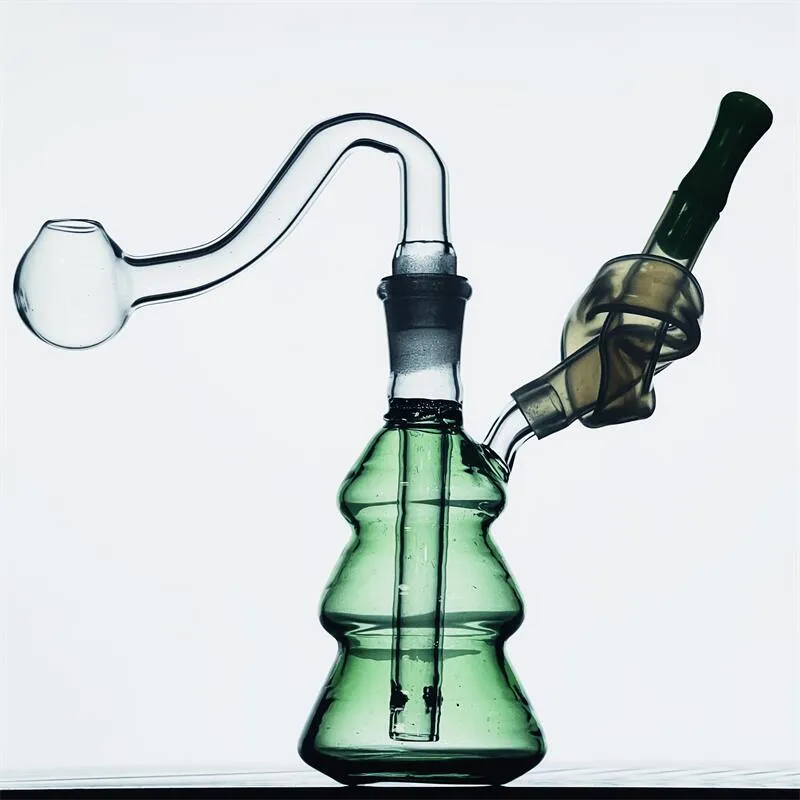 Acook Tubos Bolsas de petróleo Bonguehs Reciclador Bongueira Fumaça de fumaça de vidro Dab Bong Water Bong com Banger de Glass de 10 mm