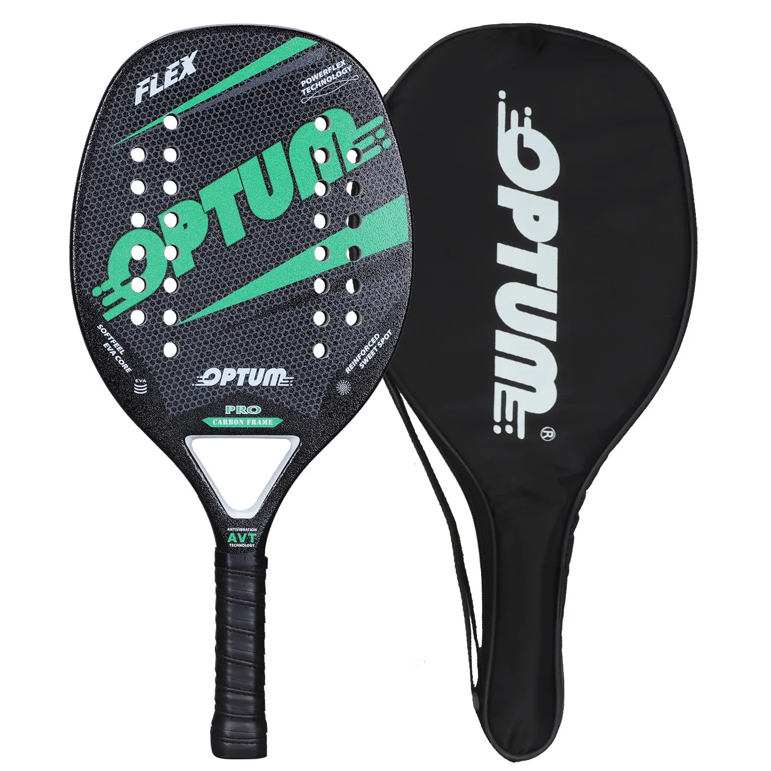 Raquetas de tenis Raqueta de playa de fibra de carbono OPTUM FLEX con bolsa protectora 230413