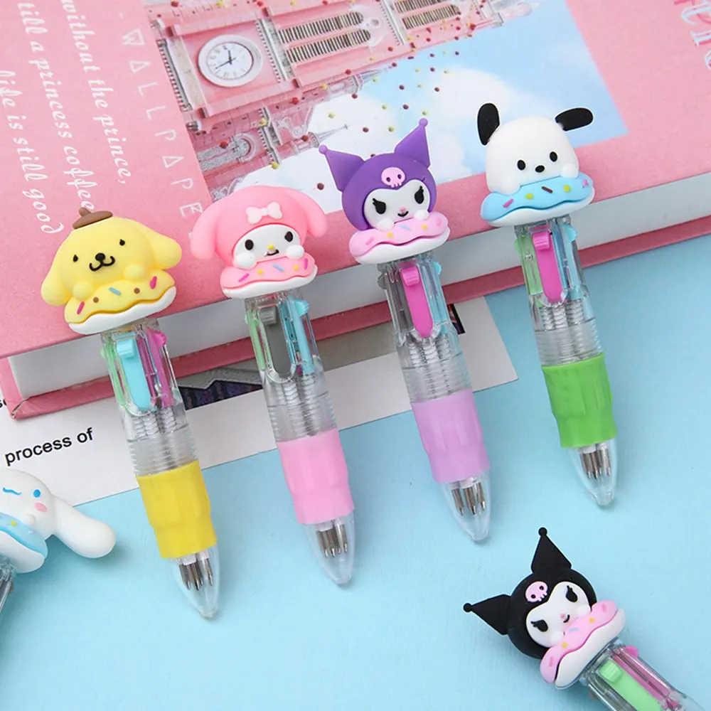 Penna A Sfera Sanrio Hello Kitty Kuromi, 10 Colori In 1 Penna, Tratto 0.7mm, Multicolore