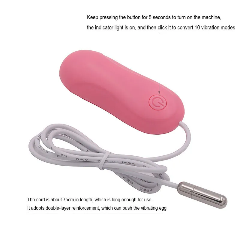 Vibrateur Urétral En Acier Inoxydable Avec 10 Modes De Vibration_voghion.com