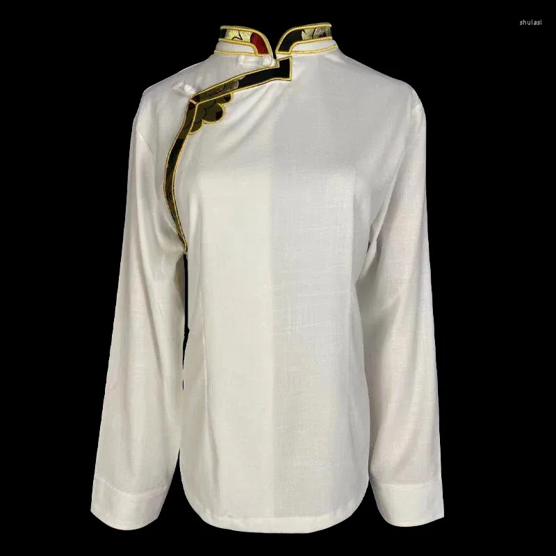 Blusa Femminile Di Lino Di Cotone Tibetano Etnico Camicetta Tradizionale Cinese Vintage Hanfu Top Da 39 42 DHgate