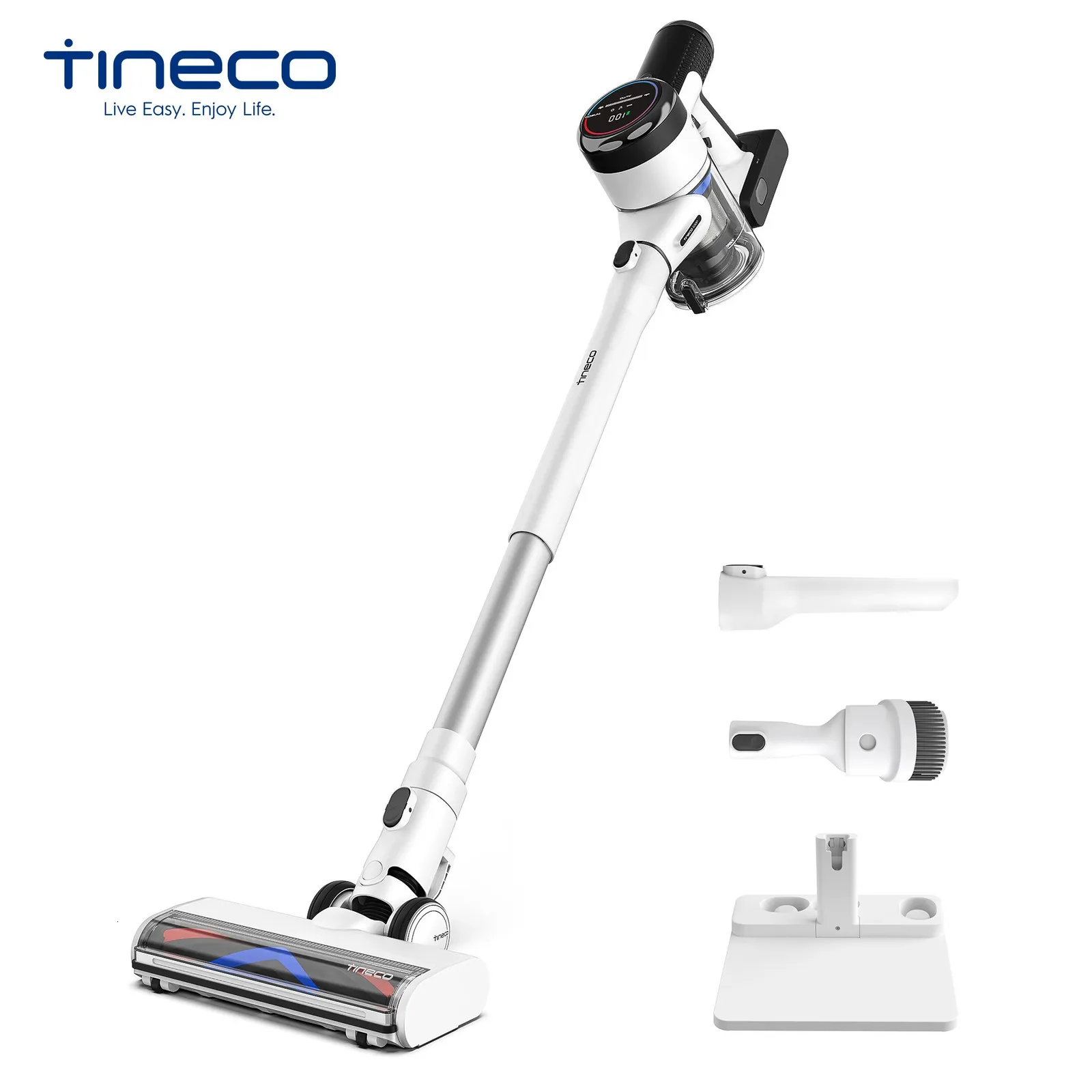 كاسبات الملحقات Tineco Pure One S15 Ess Smart Cordless Pressuum Brush Brush Clean Clean Hard Floor Carpets Pet Hair LED 231113