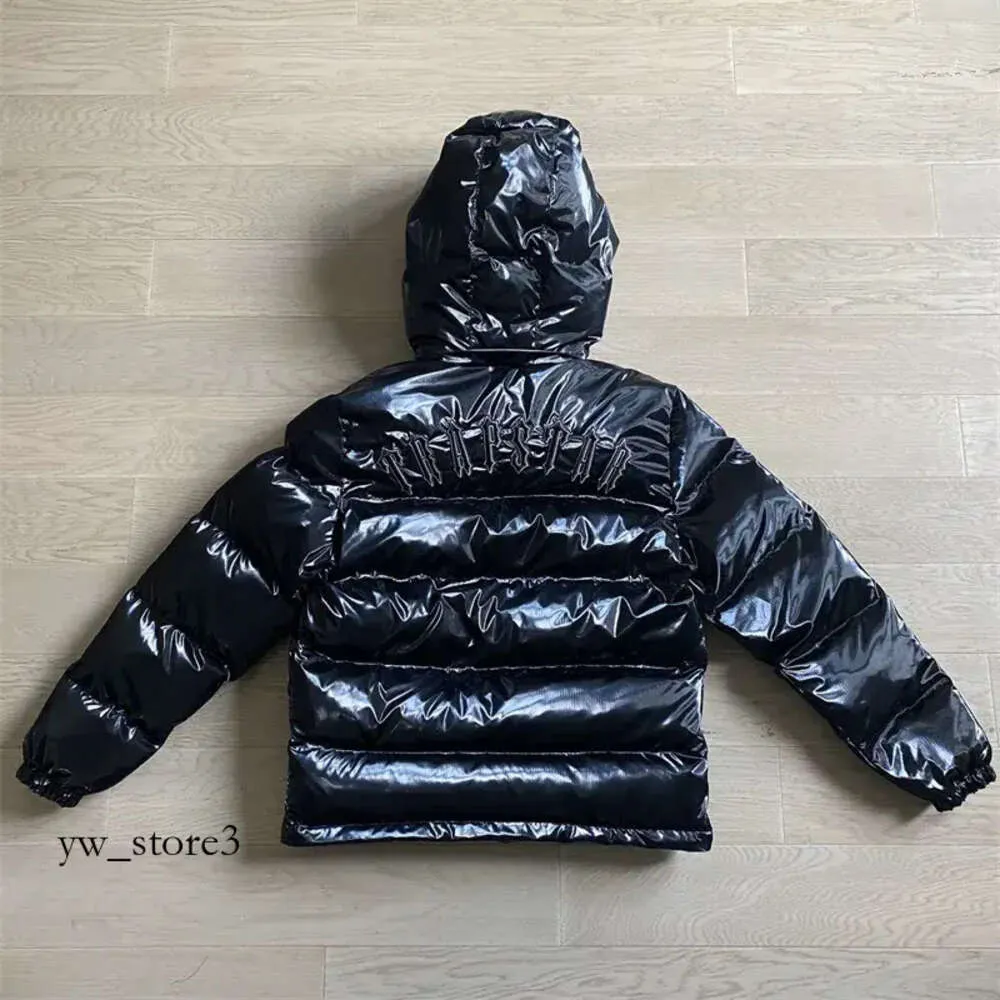 Män kvinnliga rockar Trapstar Jackor Downs hoodie Letter Brodery Shiny Black Irongate Parkas Löstagbar huva toppkvalitet Vintertermal 256 959