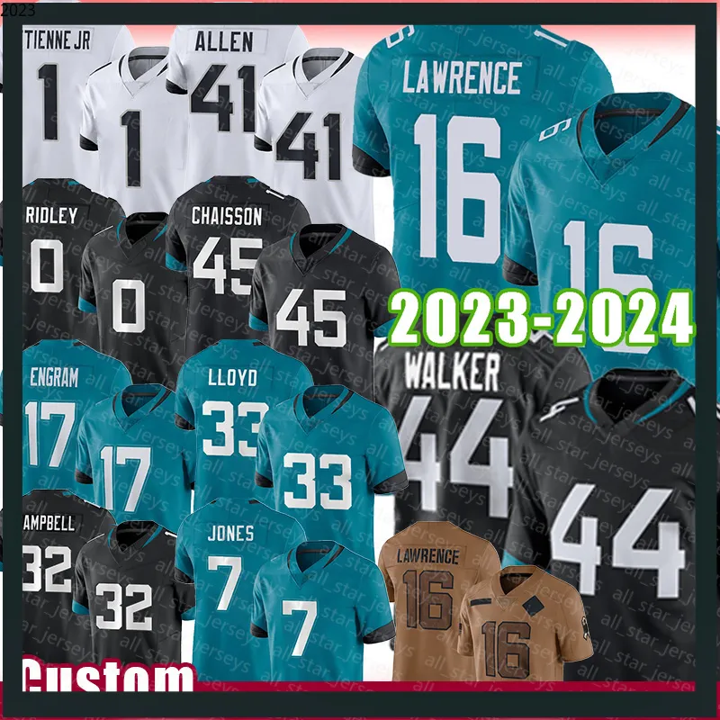 Travis Etienne Travon Walker Football Jerseys Trevor Lawrence Jacksonvilles Jaguarss Josh Allen K'Lavon Chaisson Jacksonvilles Jaguarss Tony Boselli A01