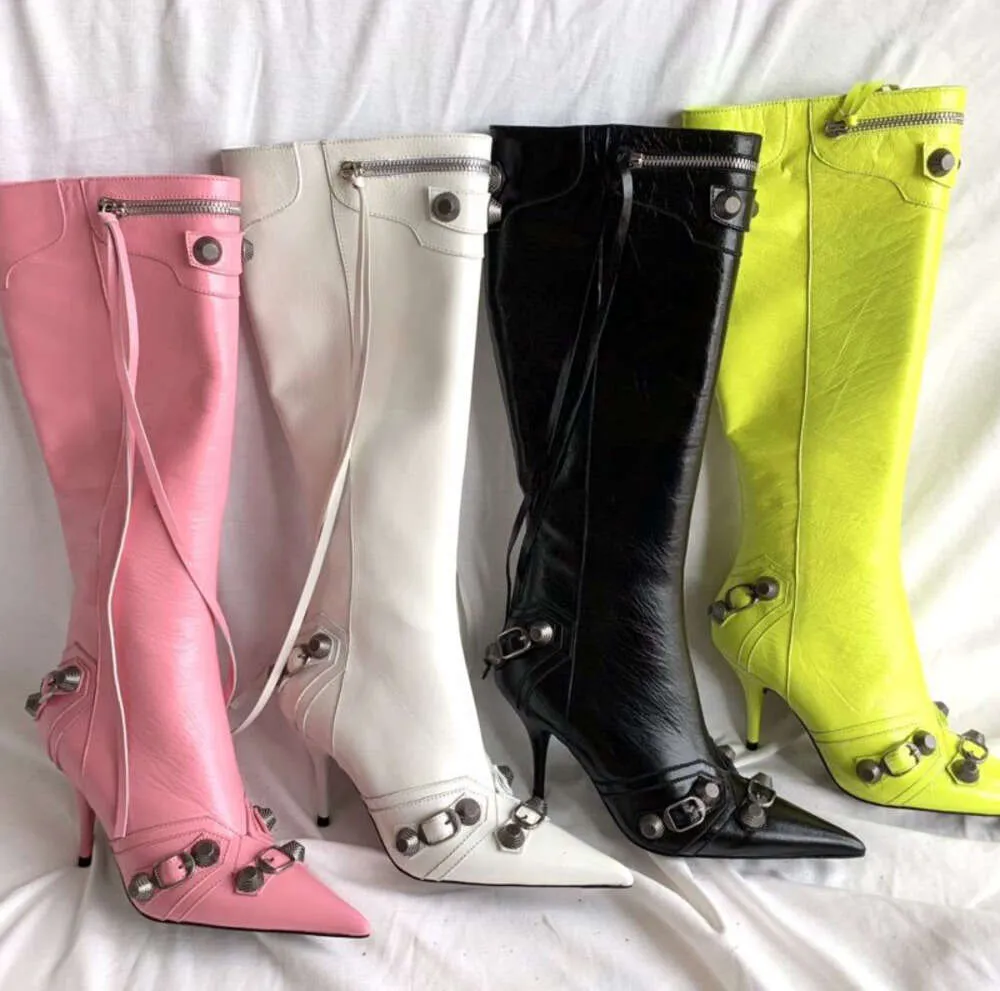 Women’s Knee-High Boots – Sleek Faux Leather Design with Stiletto Heel
