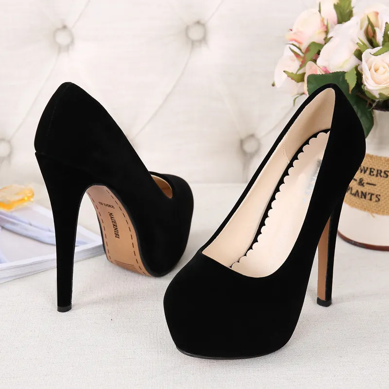 Chaussures habillées Comemore Sexy Platform High Heel Loisirs Talon 14cm Luxury Pumps Stilettos Chaussures Femme Grande Taille 230413