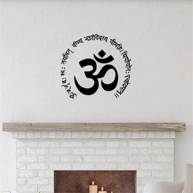 Wall Stickers Creative Sticker Om Tattoo Decor Sign Living Room Decal WL1699