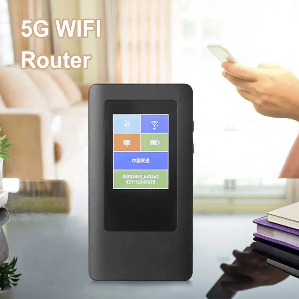 5G WiFi 6 Portable Router, Dual Band 2.4G/5.8G 5G Wireless Router, SIM ...