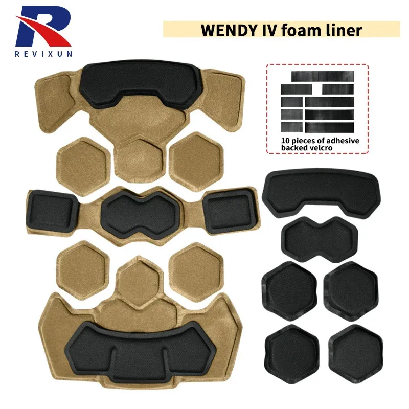 Casques tactiques REVIXUN convient aux coussinets de casque Wendy Kit de rembourrage tapis en mousse à mémoire pour accessoires balistiques ACH MICH 231113