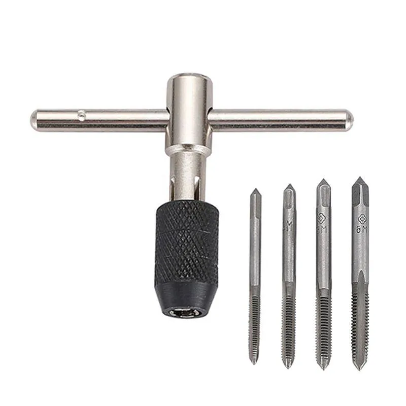 Drill Tap Bits Set T Handle Hand Screw Thread Taps Drill Kit M3 M6 ...
