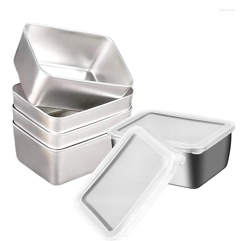 Plates Grade Stainless Steel Sealed Box Crisper Refrigerator Special Storage Picnic Portable Lunch