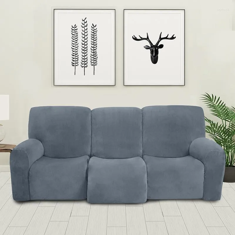 Cubiertas de silla 12 estilos Protector de sofá grueso Jacquard Color sólido 3 plazas para sala de estar Cubierta de sofá Split Slipcover
