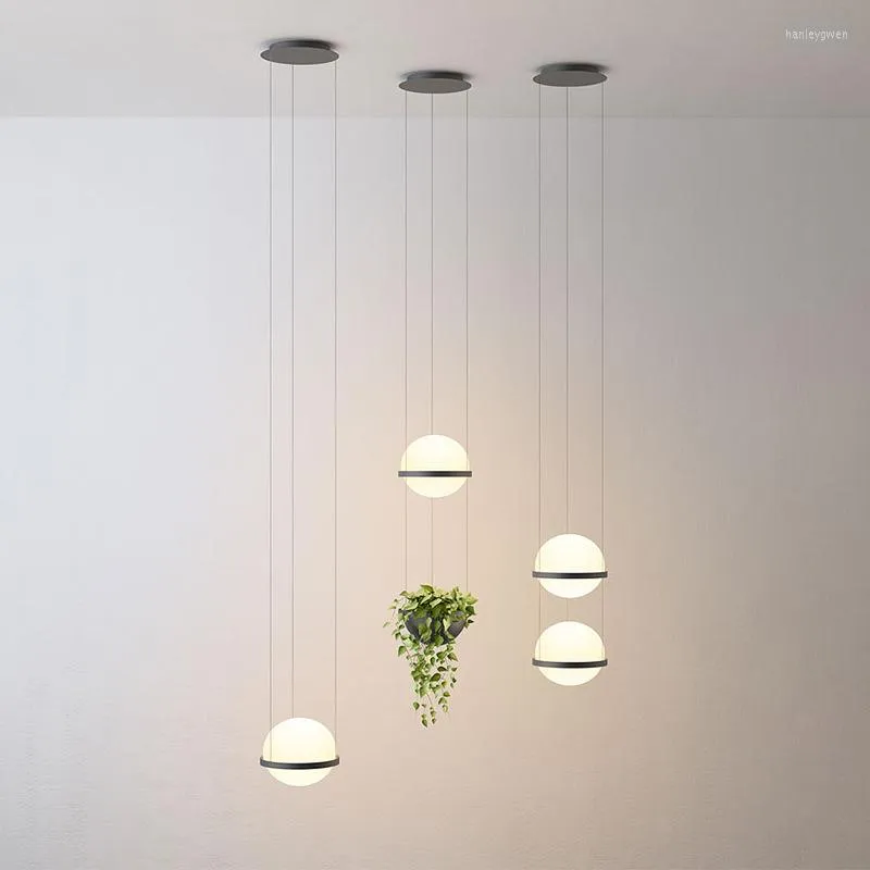 Pendant Lamps Nordic Modern Flowerpot Lamp Bedroom Bedside Decoration Lighting Restaurant Dining Room Personality Light Hanging Home