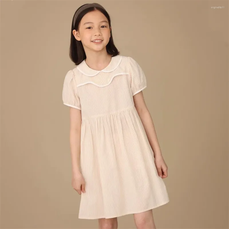 女の子のドレスベビーガールドレスキッズかわいい高品質の服幼児半袖ロンパージャンプスーツ夏の幼児ピンク