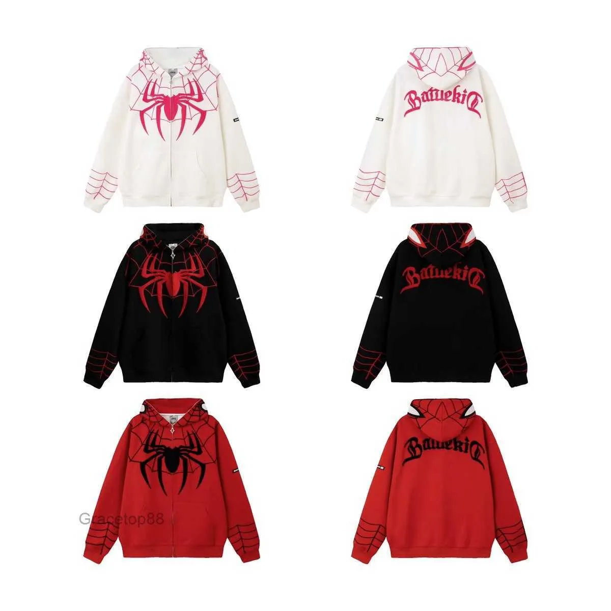 Moletom com capuz feminino moletom com capuz aranha manga longa casual sp5der spiderman moletom com zíper web de alta qualidade jaqueta esportiva masculina hellstar moletom desi quuk