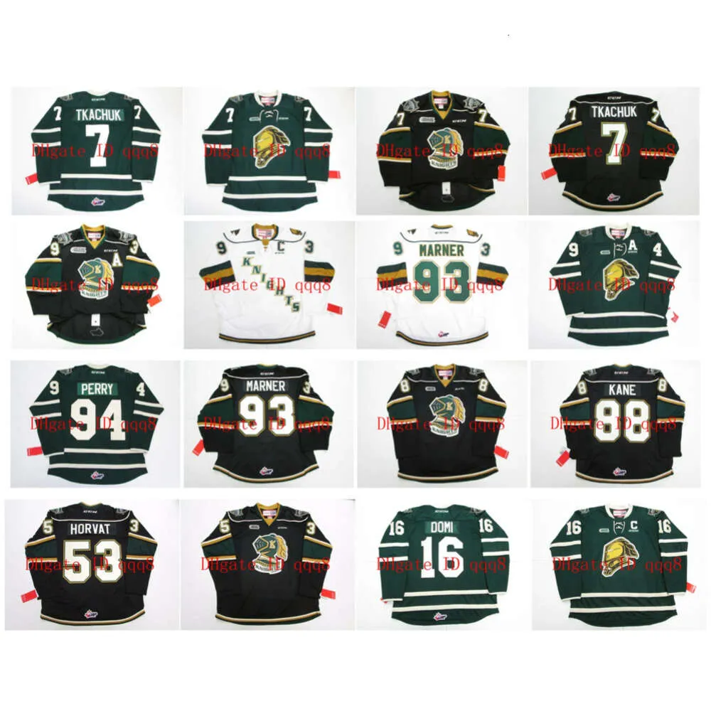 SL Ohl London Knights Jersey 93 Mitch Marner 7 Matthew Tkachuk 53 Bo Horvat 88 Patrick Kane 49 Jones 16 Max Domi 94 Corey Perry Hockey