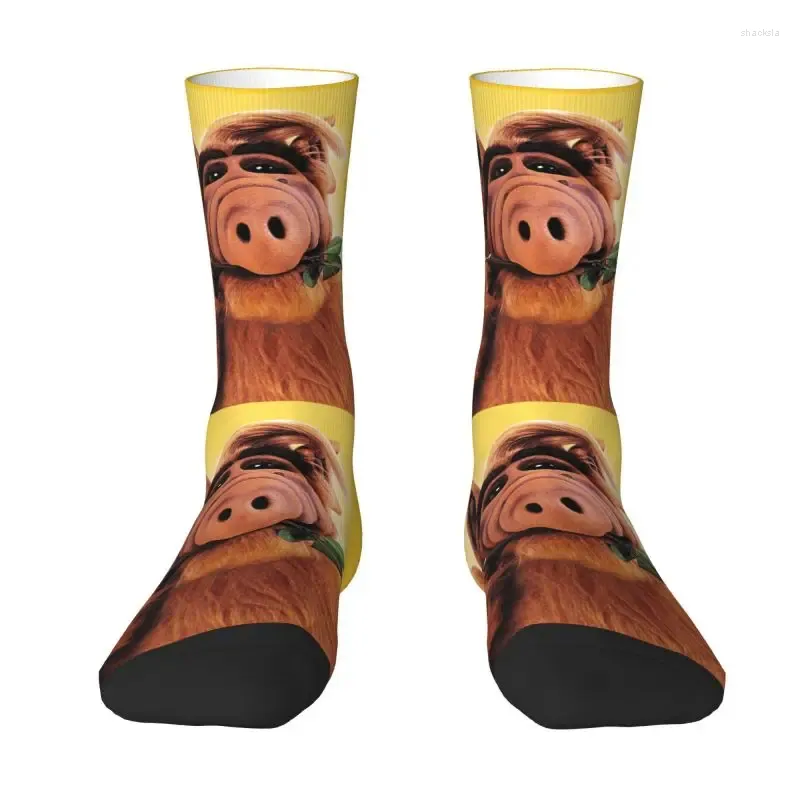 Herrensocken Alf mit Blumenkleid, warme Damenmode, Alien Life Form, Sci-Fi-TV-Show-Crew