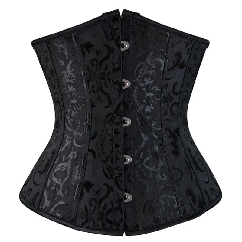 Women's Shapers Sexy Corset Underbust Printing Bustiers Slimming Belt Body Shaper Up Boned Overbust Waist Women Costumes Black Plus Size S-6XL 230414