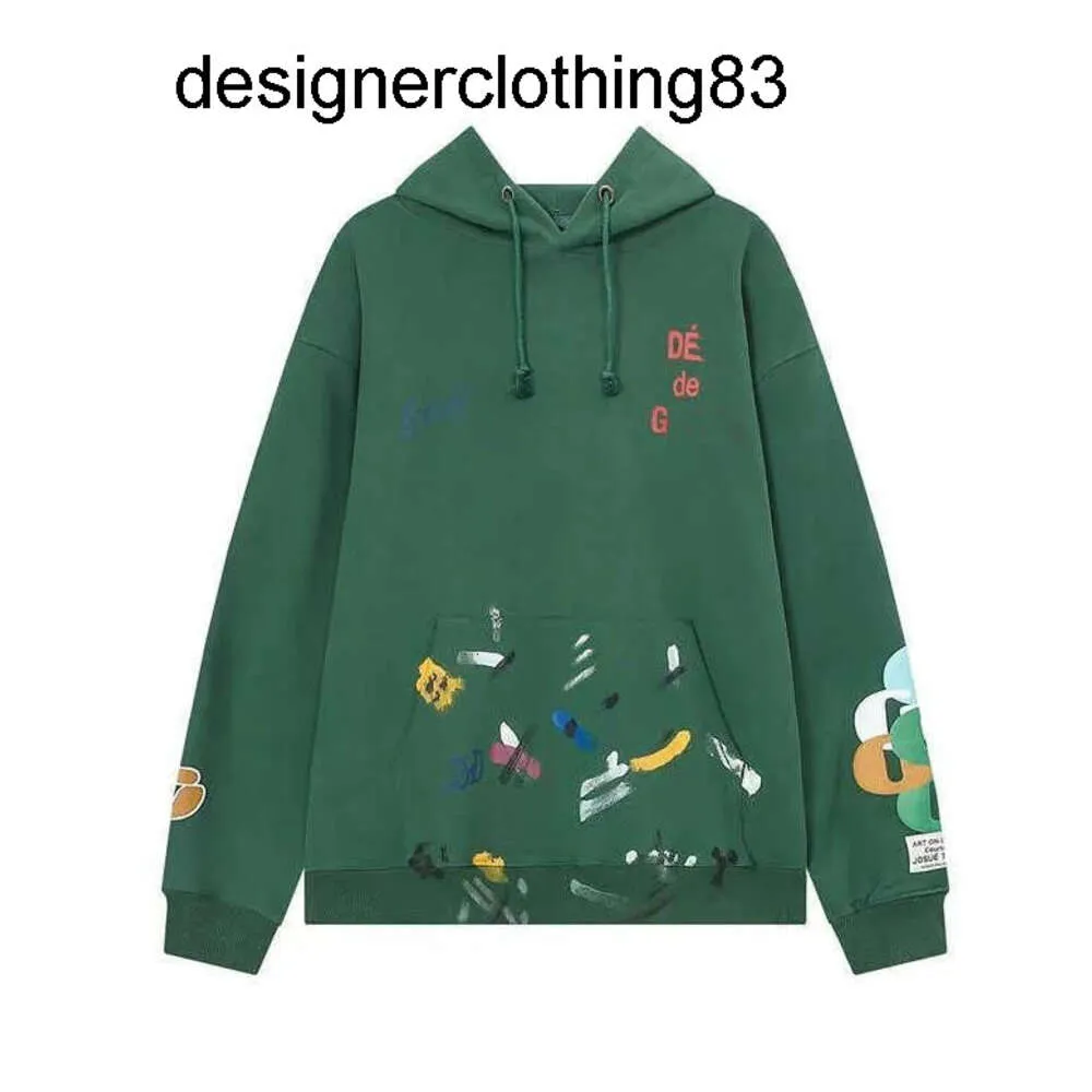 2023 mens hoodie mulheres galerias americana marca moderna depts designer o básico duplo gaze algodão mangas compridas são unissex solto e versátil camiseta