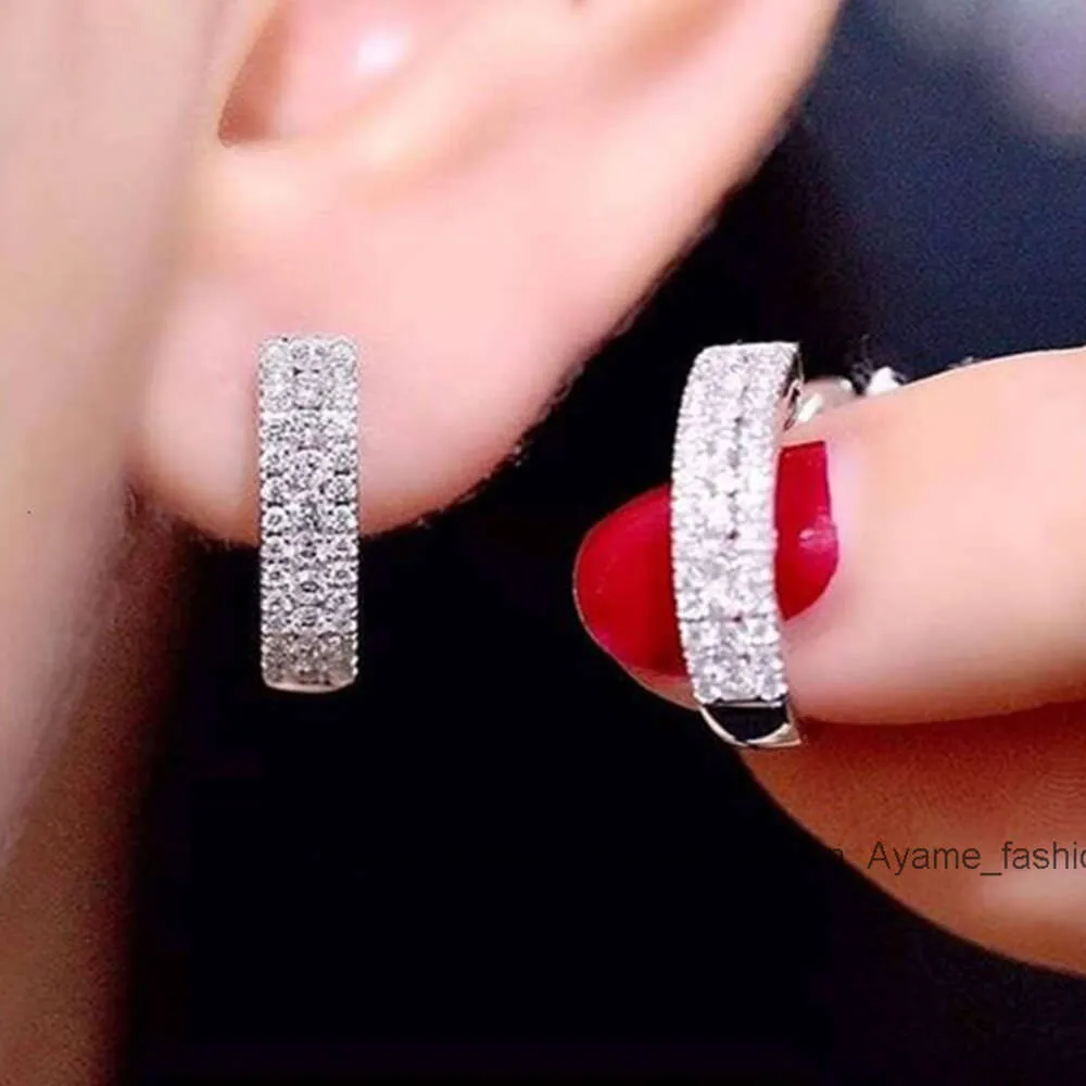ファッションダイヤモンド非変色シルバークリップイヤリングクリスタルイヤリングとギフトとしての女性のためのジュエリーN2306034