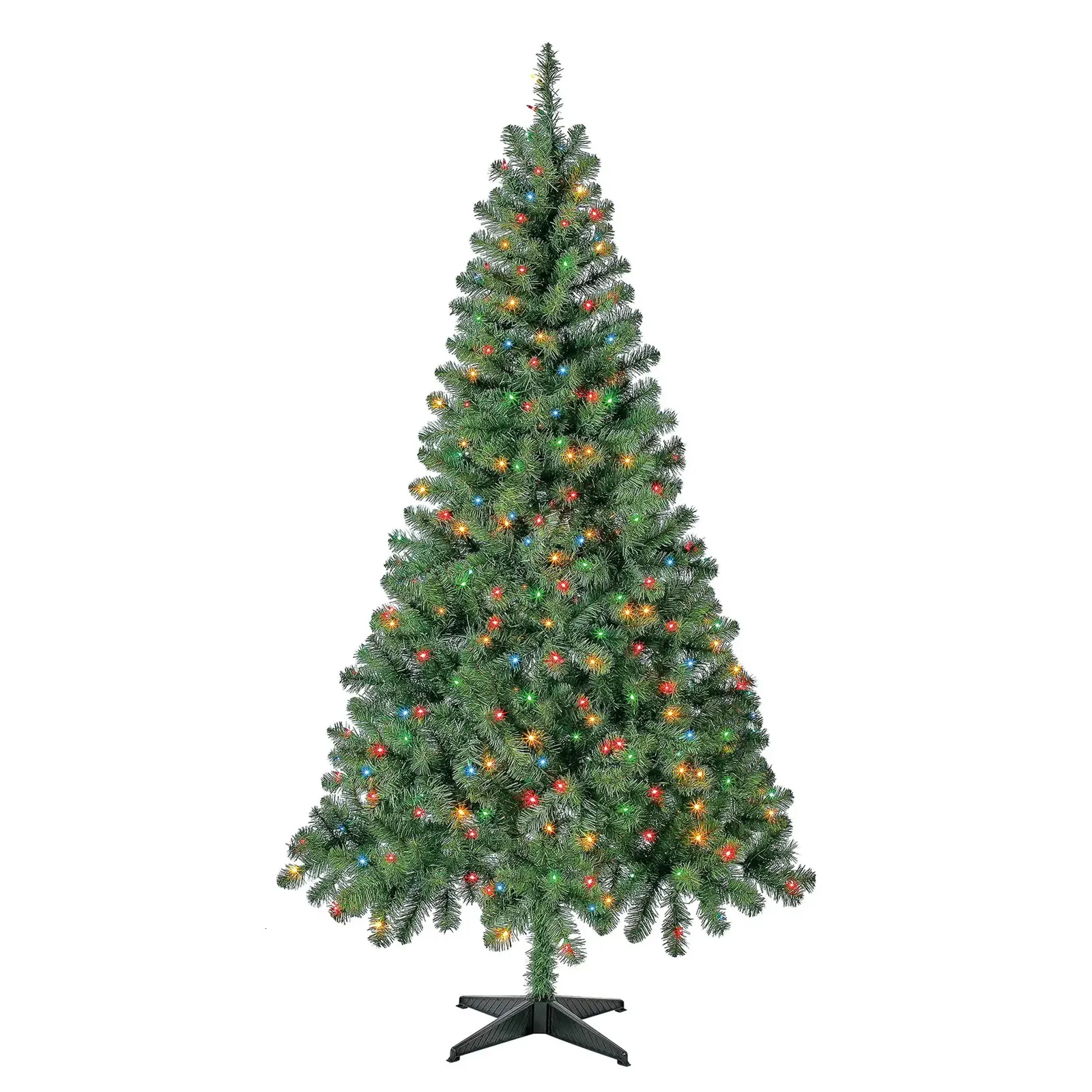 Dekoracje świąteczne 65 stóp Prelit Madison Pine Artificial Tree Holiday Decor with Lights Stand 231113