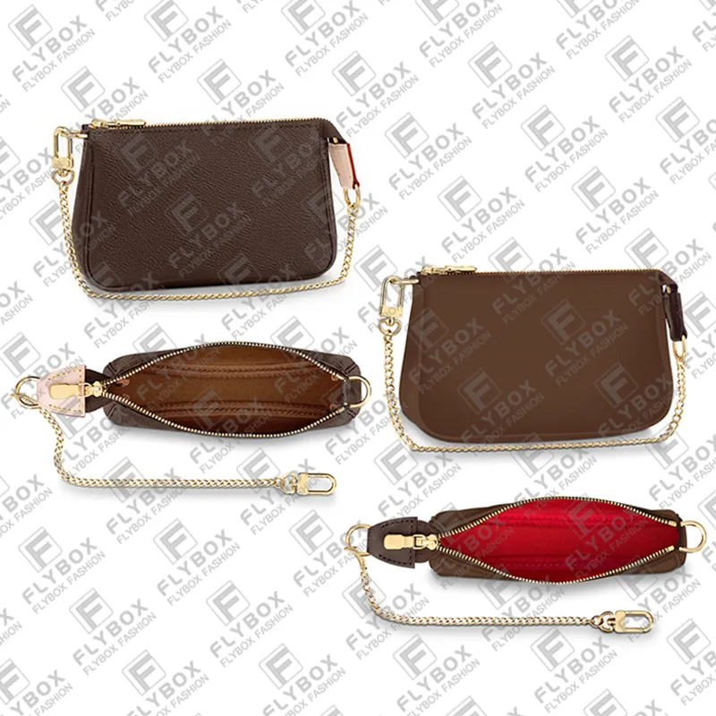 M58009 N58009 Mini Pochette Accessoires Bag kedjepåse Kopplingsväska Totes Handväska Kvinnor Fashion Luxury Designer Wallet Key Pouch Pouch Pouch Top Quality Snabb leverans