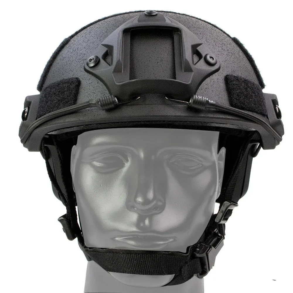 Capacetes táticos BOOIU Capacete de fibra de vidro de segurança rápido treinamento militar ajustável equipamento de caça ao ar livre para paintball cs jogo 231113