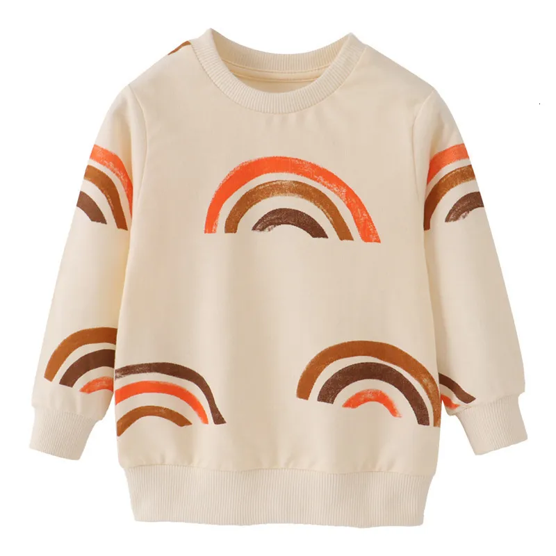 Felpe con cappuccio Felpe Salto Metri Per bambini Per l'autunno Primavera Arcobaleno Abbigliamento per bambini Bambino Camicie con cappuccio Sport Top 230413