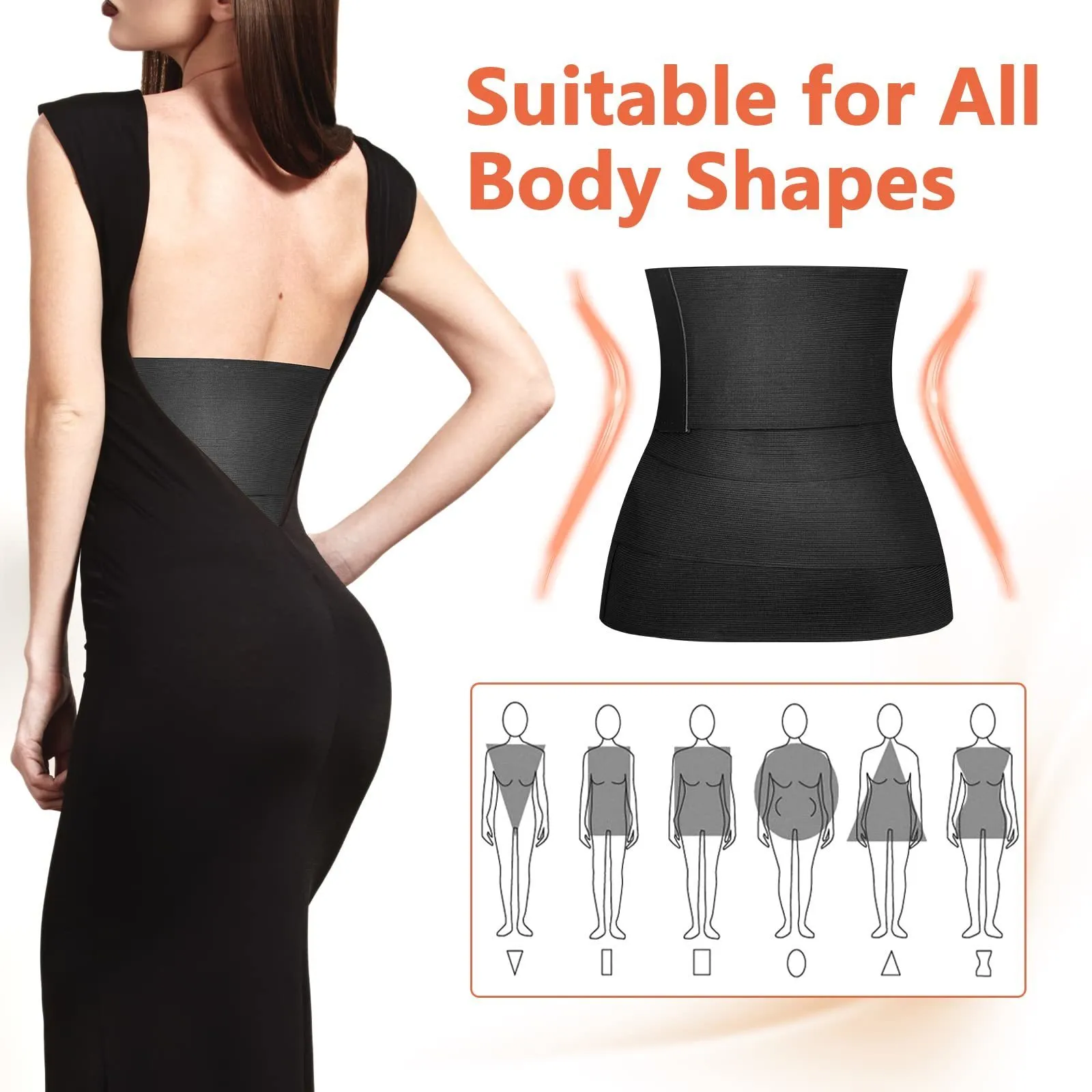 Women's Shapers Woman's Girdle Stomach Wraps for Belly Fat Upgraded Waist  Wraps for Stomach Wrap for Women Invisible Loop Body Wrap Plus Size 6M