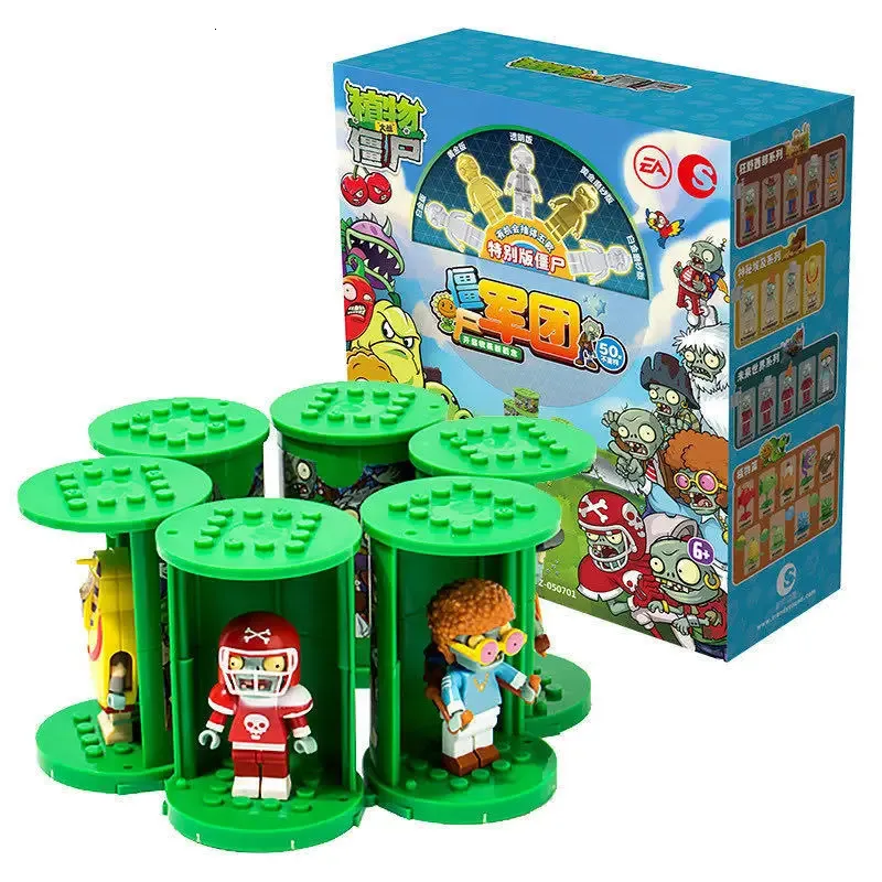Blocks Original Plants Vs Zombies Building Block Toy PVZ Gashapon