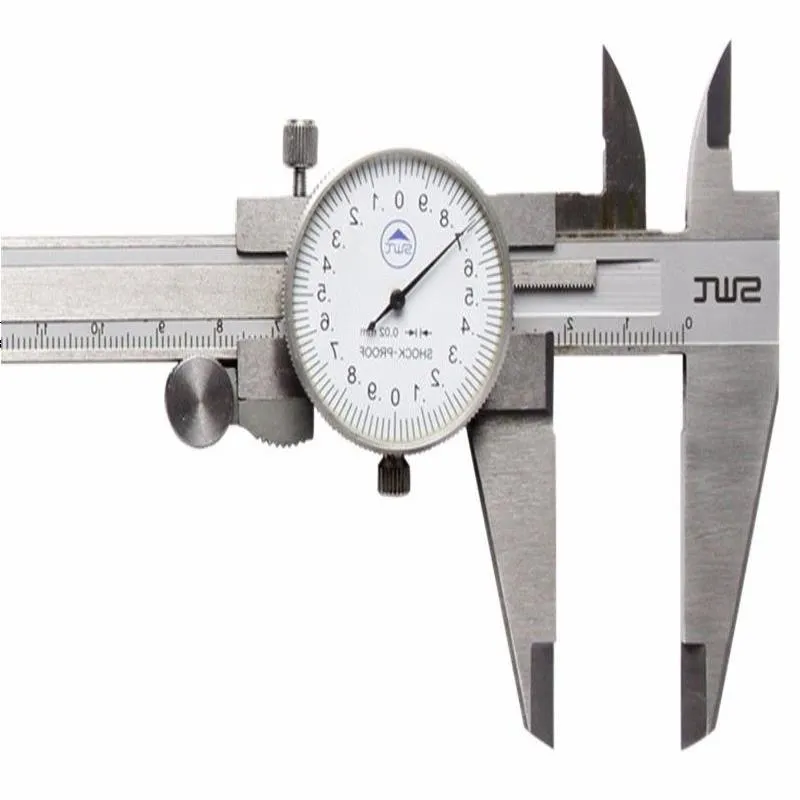 Freeshipping TEL CALIPER 8 "0-200 mm/002 Stal nierdzewna odporna na wstrząs miary pomiaru miary narzędzie pomiaru RSXVA RSXVA