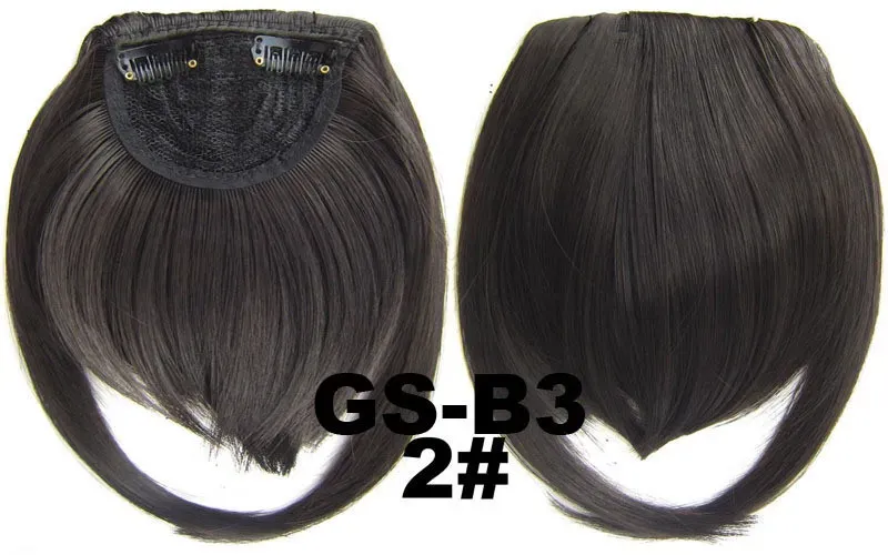 New Short Front Neat bangs Synthetic Hair Fringe Bang Hairpiece Clip In Front Hair Extension Straight