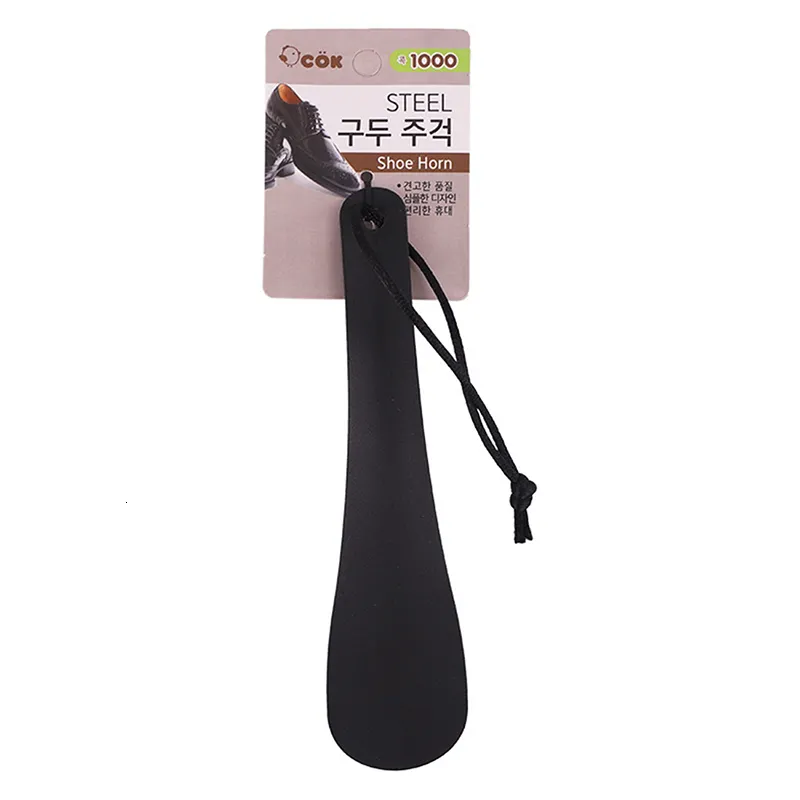 Professional Shoe Horns Black Stainless Steel Shoe Horn Spoon Shape Shoehorn Shoe Lifter Flexible Sturdy Slips