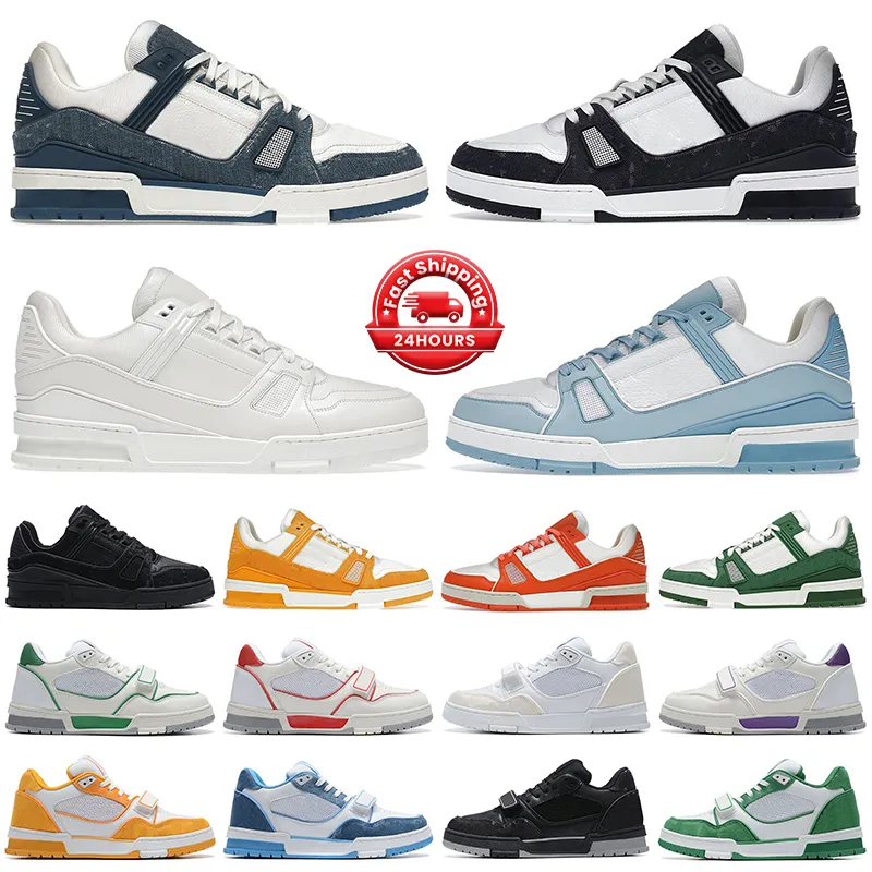 Designer trainer men women shoes sneakers low Black White Baby Blue Orange Green Tour Yellow Pink Brown Grey mens tennis platform outdoor trainers