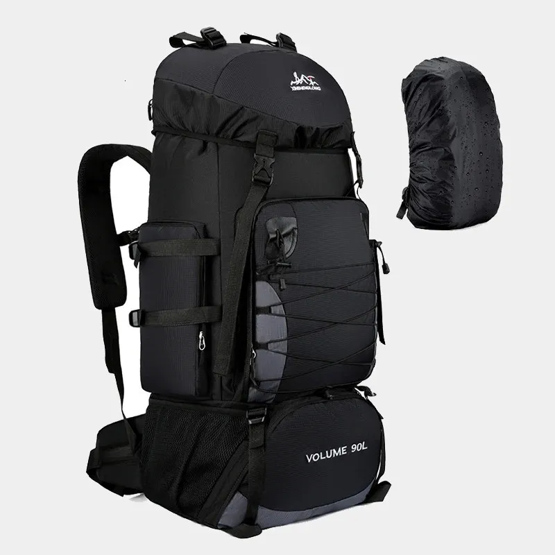 Outdoor Bags 80L 90L Large Camping Backpack Travel Bag Men Luggage Hiking Shoulder Climbing Trekking Men Traveling 231114