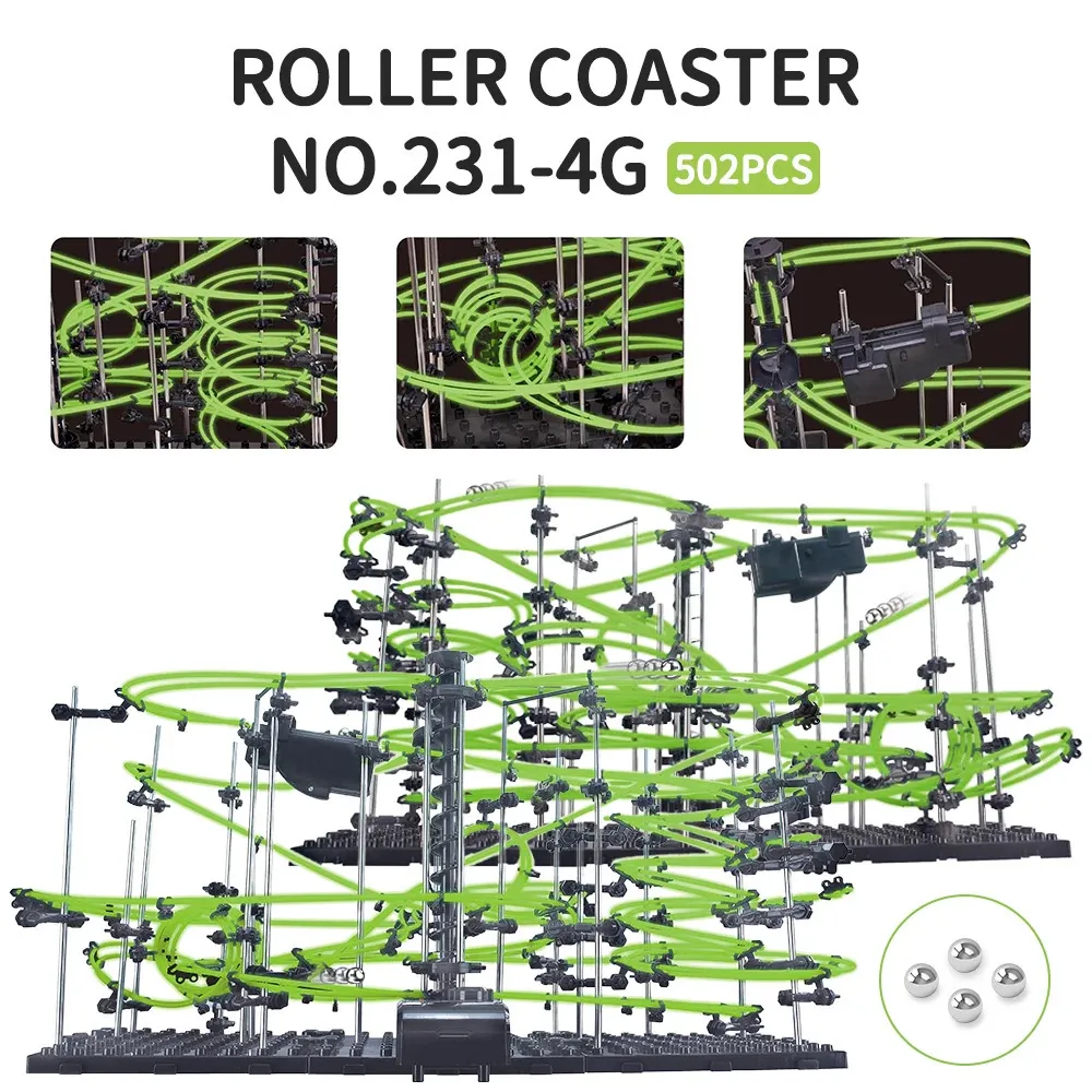 Blocs Roller er Jeux de piste Ball Track Set Jouet pour enfants Modèle Science Expérience Creative Building Block jouets pour enfants 231114