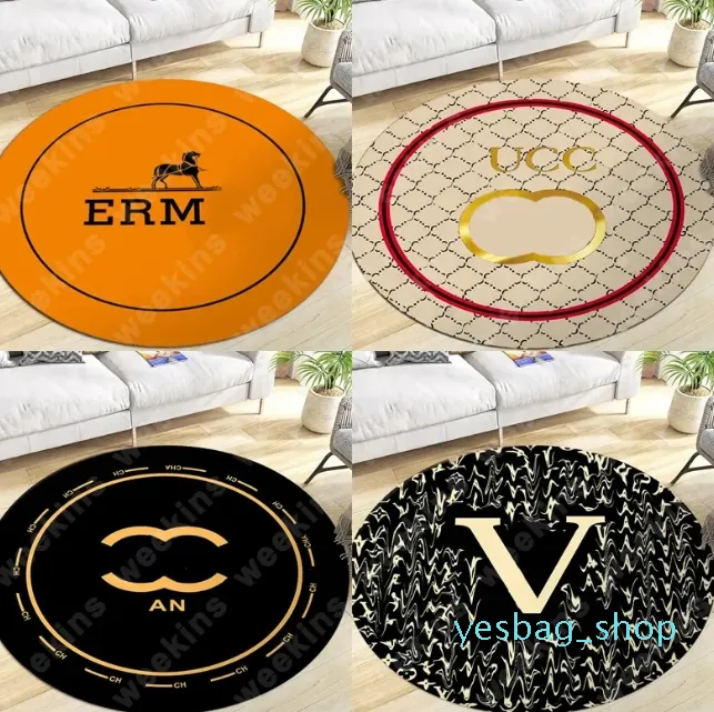 Tapis fantaisie de créateur de mode, rond, facile à nettoyer, de luxe, décoration de maison, chambre à coucher, salon, Weekins, doux, grand et petit