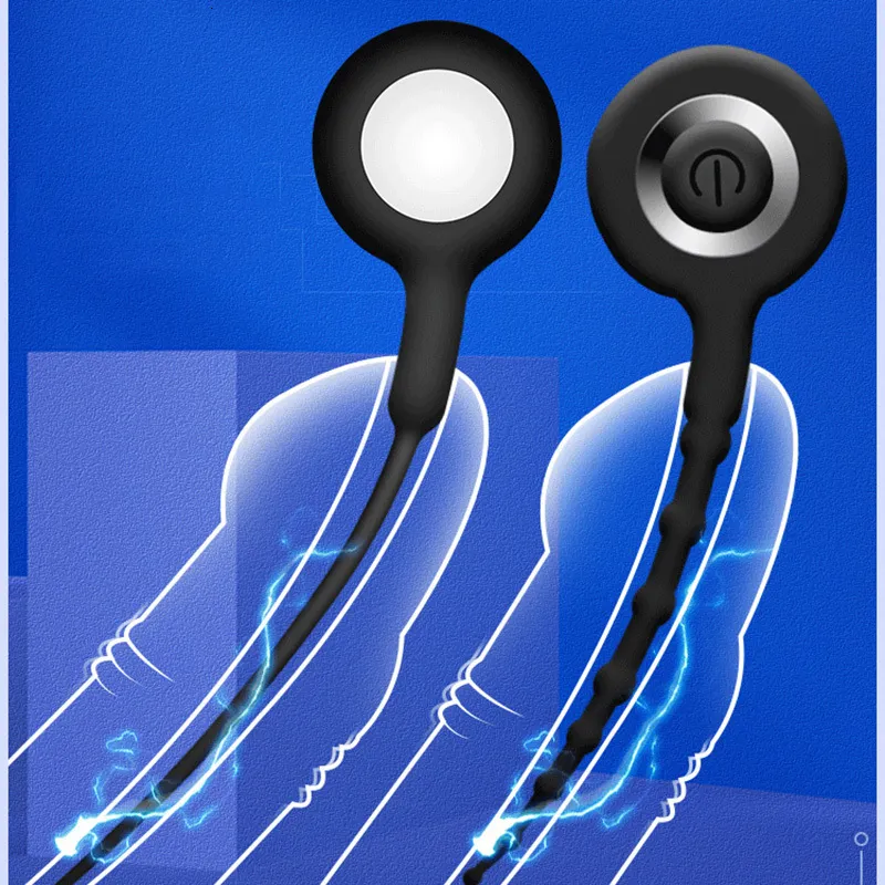 Jouets pour adultes 10 vitesses vibrateur urétral USB prise de cathéter vibrant prise d'urètre Insertion urètre sonnant Di_voghion.com