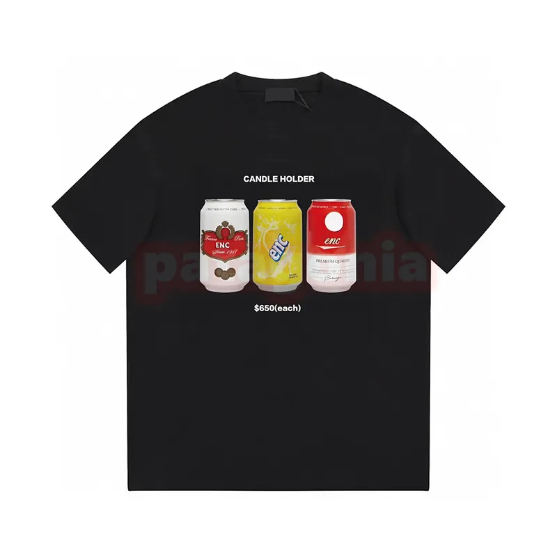 デザイナーメンレディースカジュアルTシャツメンズ新しいポップ缶ティーカップルサマートップスサイズXS-L