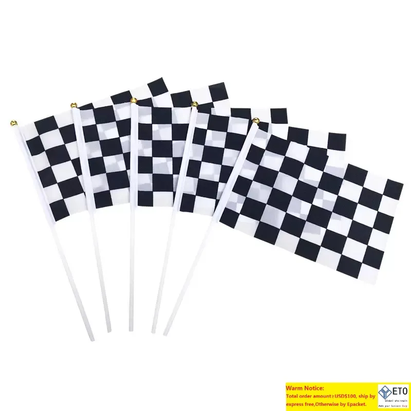 Motorcycle Checkered Flag Racing Signal Flags Banners Polyester Race Pennant And Banners