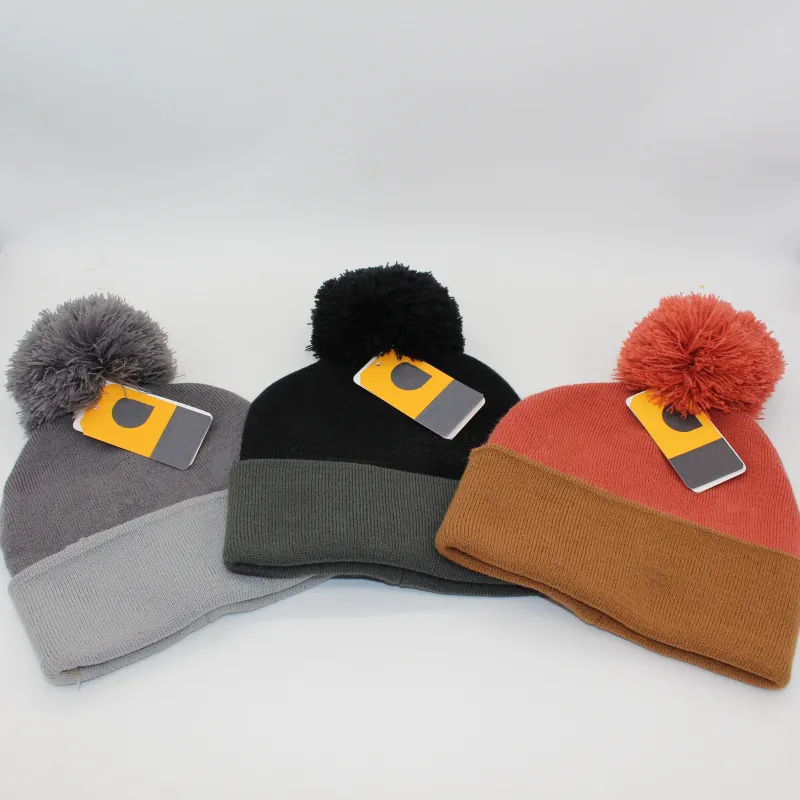 Kış markası pom pom beanie şapka moda kapağı erkekler için kadınlar tasarımcı örgü bere kapakları beanies