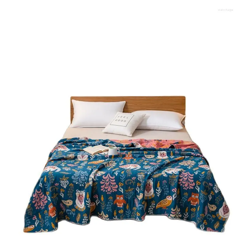 Couvertures Jacquard nordique jeter couverture gaze de coton canapé serviette été climatisation pour lits loisirs couvre-lit draps doux