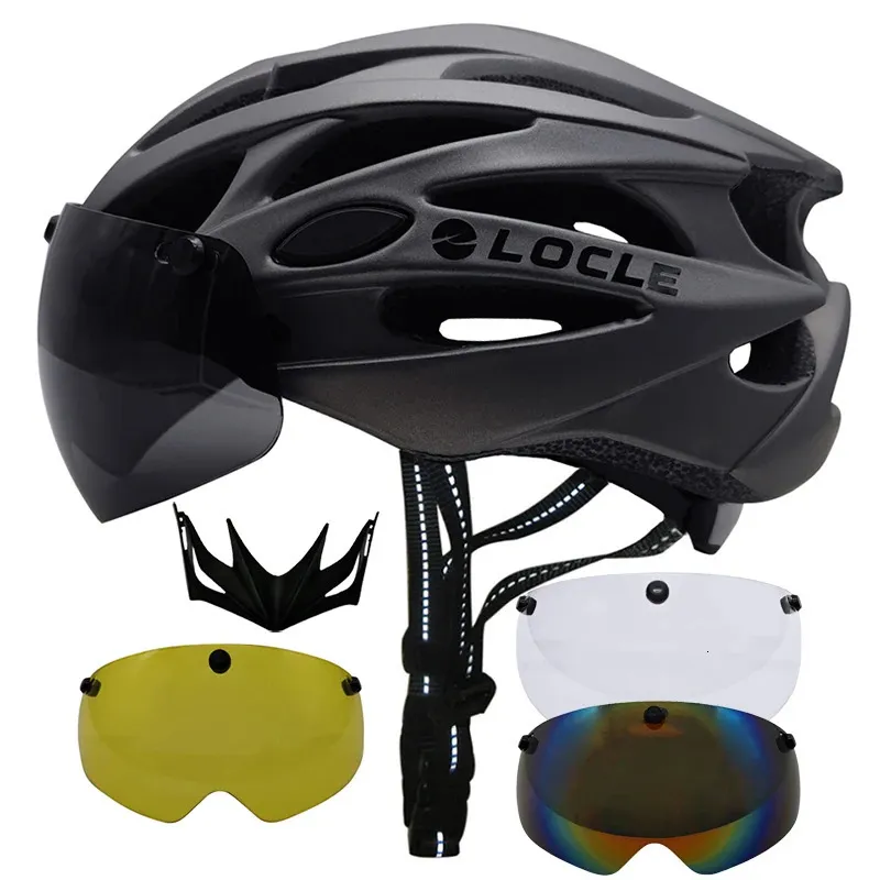 LOCLE Magnetic Goggles Mec Bike Helmets With Removable Sunvisor For Men And Women MTB Bike Helmet For Road And Mountain Cycling 231113 From Wai05 26 DHgate.Com