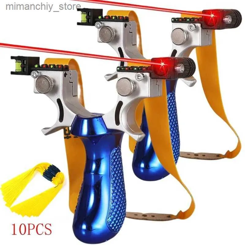 Av Slinghots 2pcs Slingshot Lazer Ruhu Vel Lastik Band Yüksek Hassas Yay Kızılötesi Açık Sling Shot Av Aksesuarları Q231114