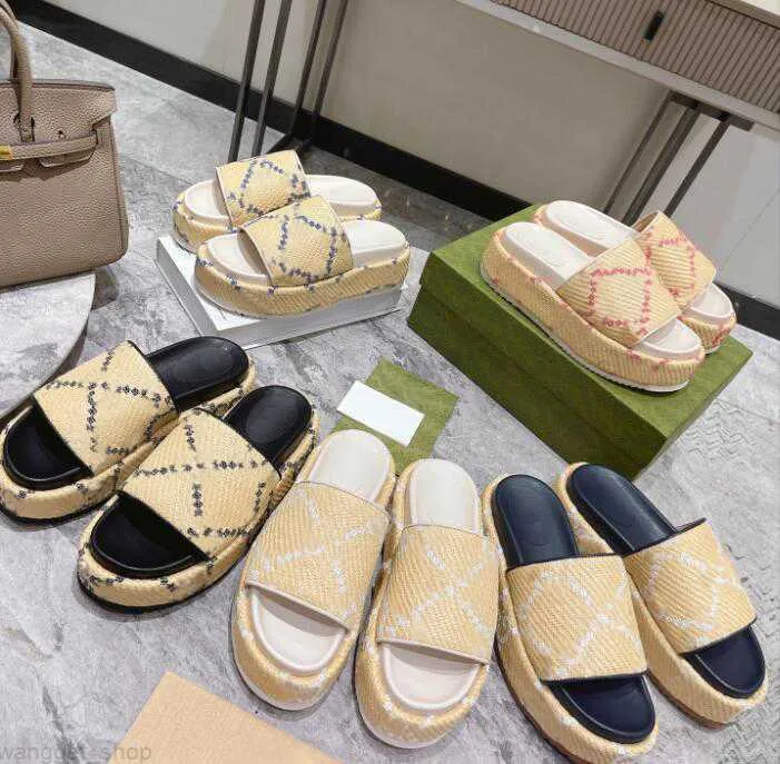 2022 Designer de luxe pantoufles toile femmes sandales semelle en caoutchouc rétro hommes pantoufles talon à lacets confort chaussures de plage sortie décontractée bon